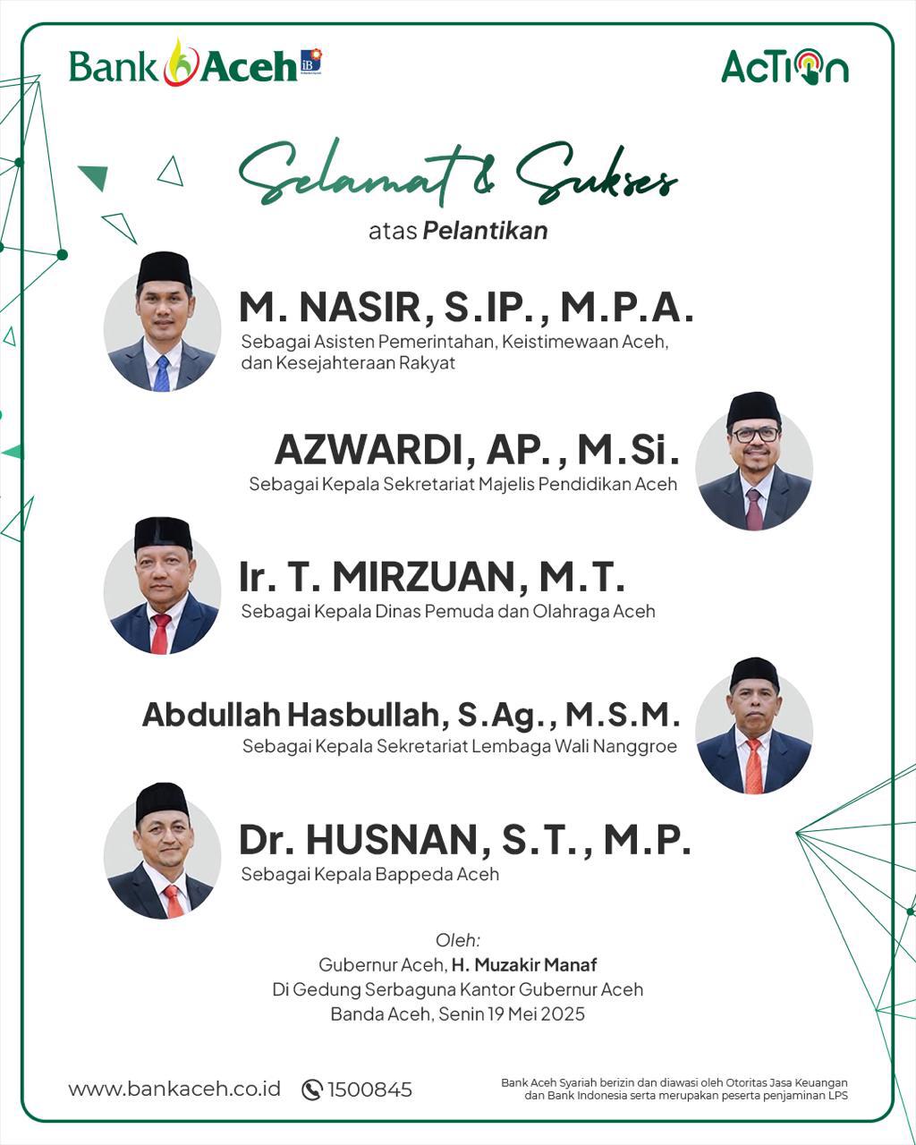 BANK ACEH- PELANTIKAN PEJABAT ESELON